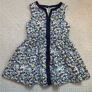 NWT Crewcuts Floral Kids Dress - Blue, White, Yellow, Blue